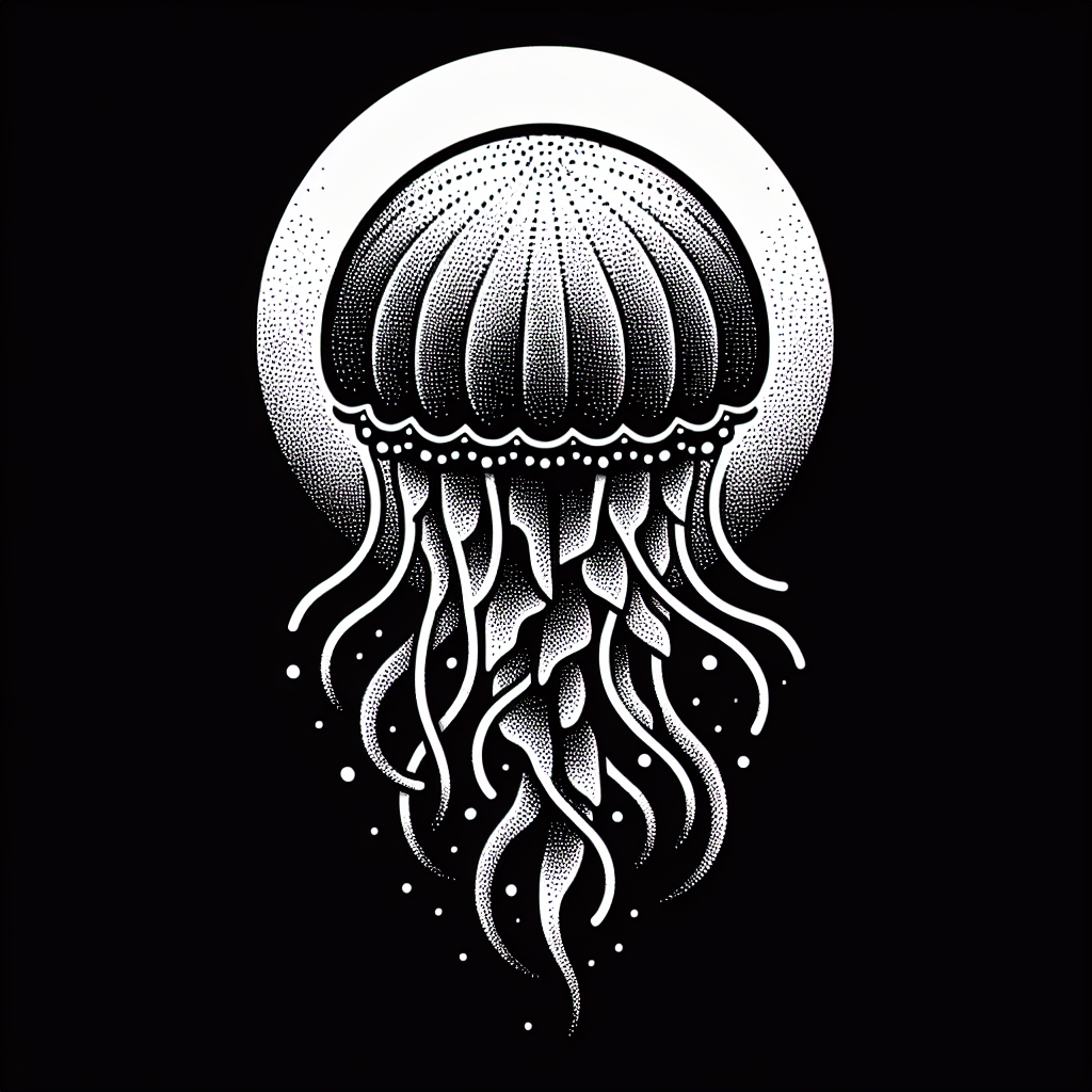 Dotwork "Jellyfish" Tattoo Design