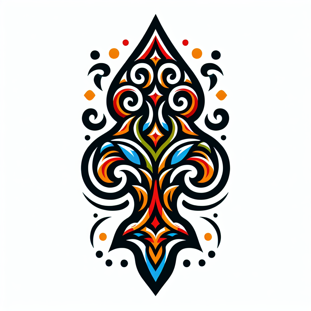 Tribal "detailed vine spade design" Tattoo Design