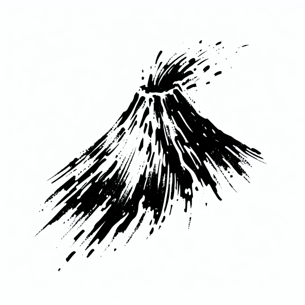 Sketch "火山" Tattoo Design