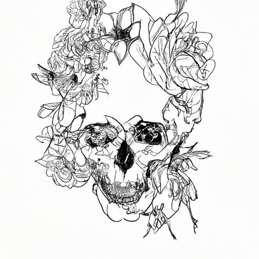A Skull With Flowers
