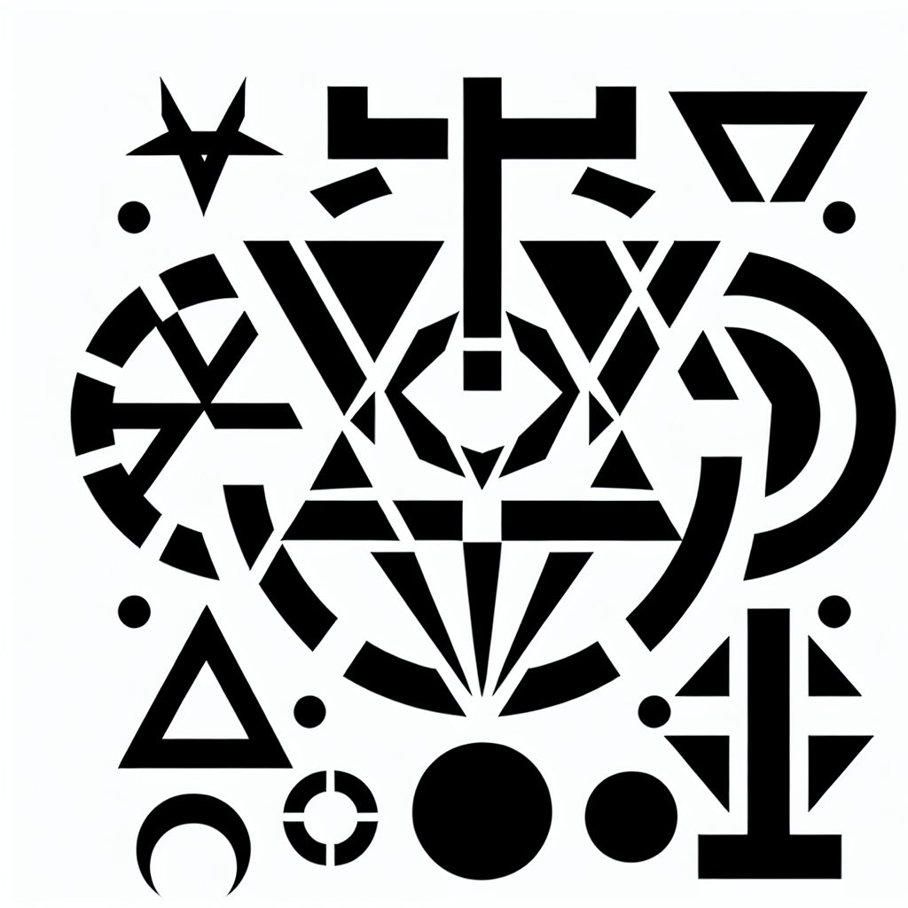 Geometric "Allah is one" Tattoo Design