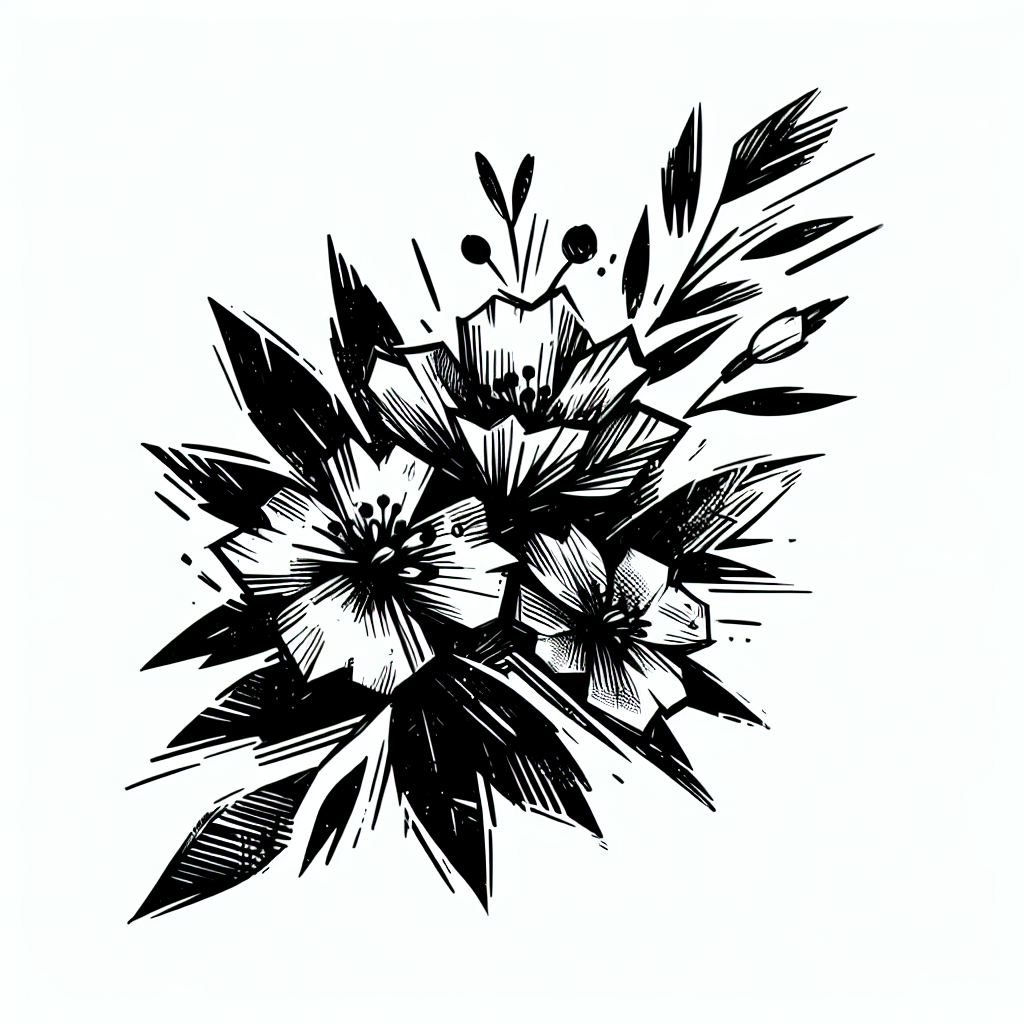 Sketch "flowers" Tattoo Design