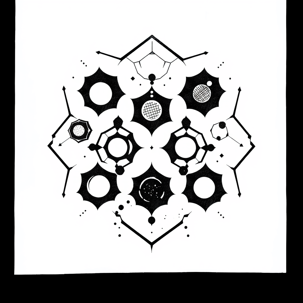 Abstract "HEXAGONAL CELLS" Tattoo Design