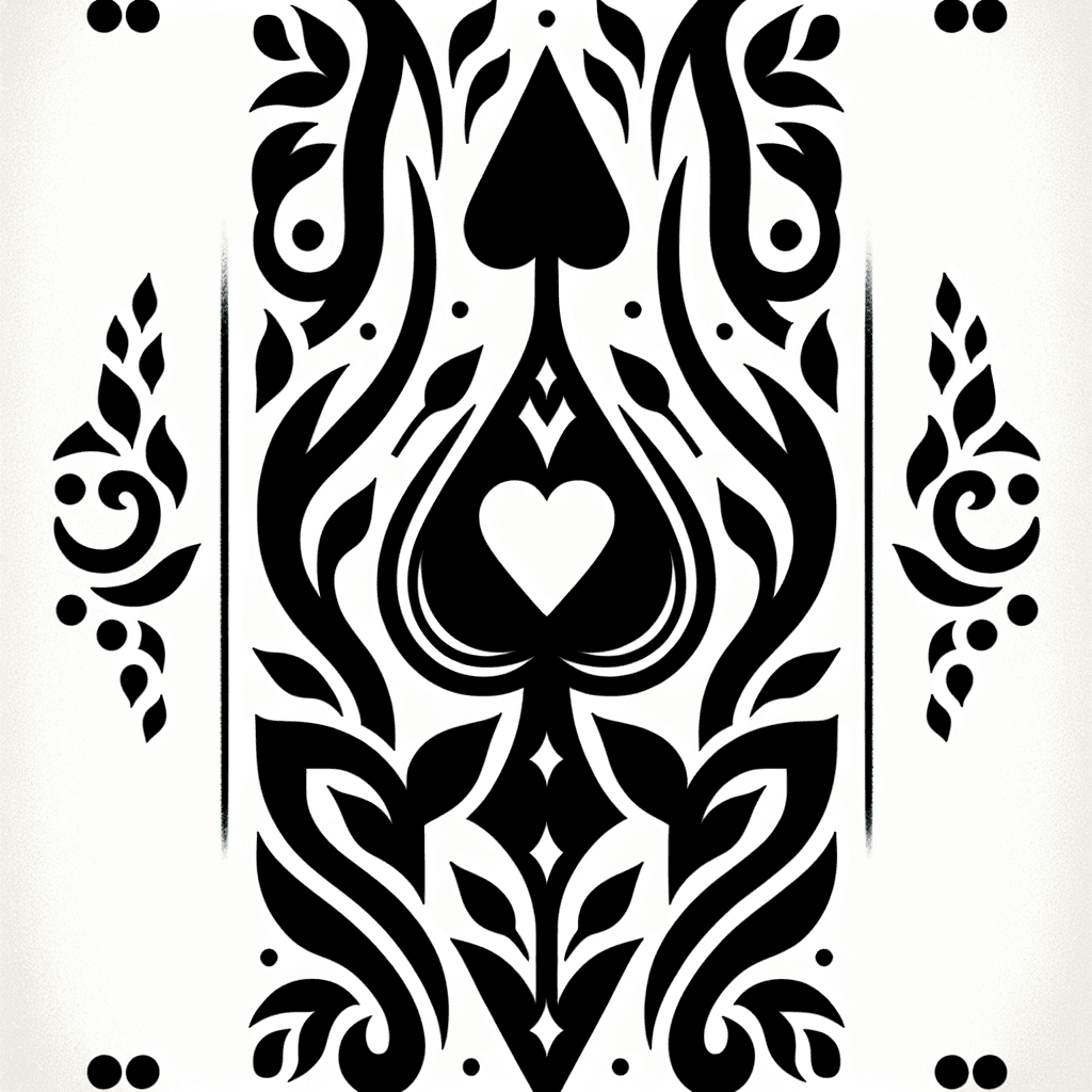 Tribal "A crotch tattoo of an intricate spade vine and heart,like a womb" Tattoo Design