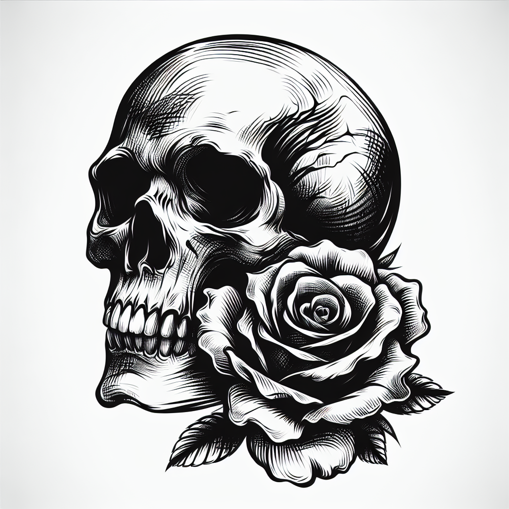 Skull With Rose