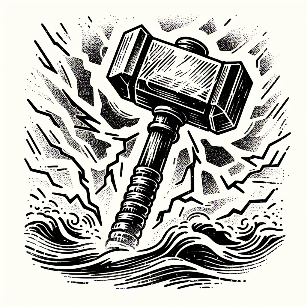 Sketch "Thor Hammer blitze meer" Tattoo Design