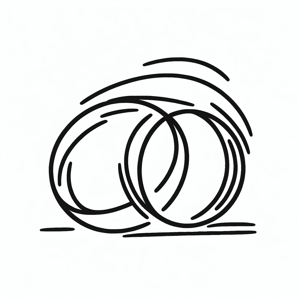 Single line "married ring" Tattoo Design