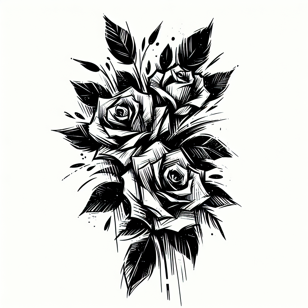 Sketch "Roses" Tattoo Design
