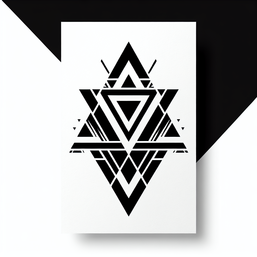 Geometric "Triangles" Tattoo Design