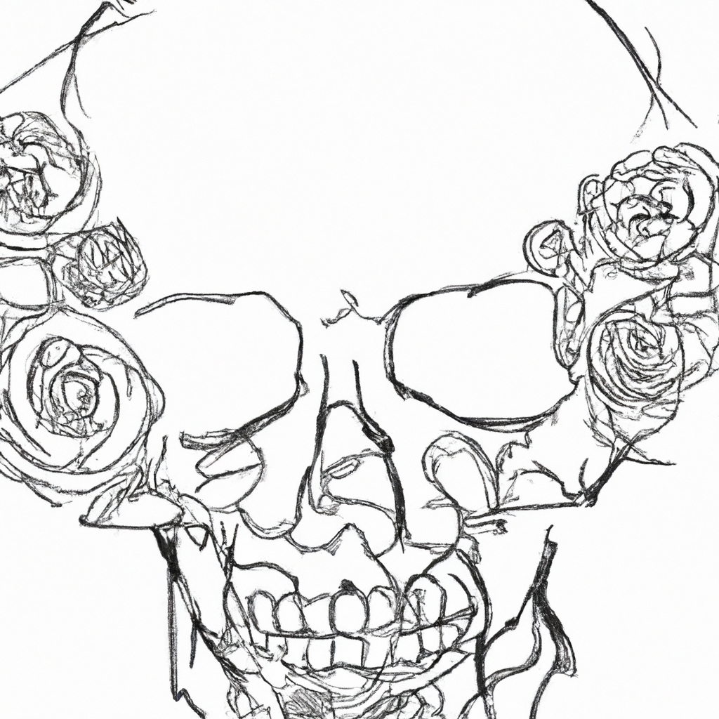 A Skull With Flowers