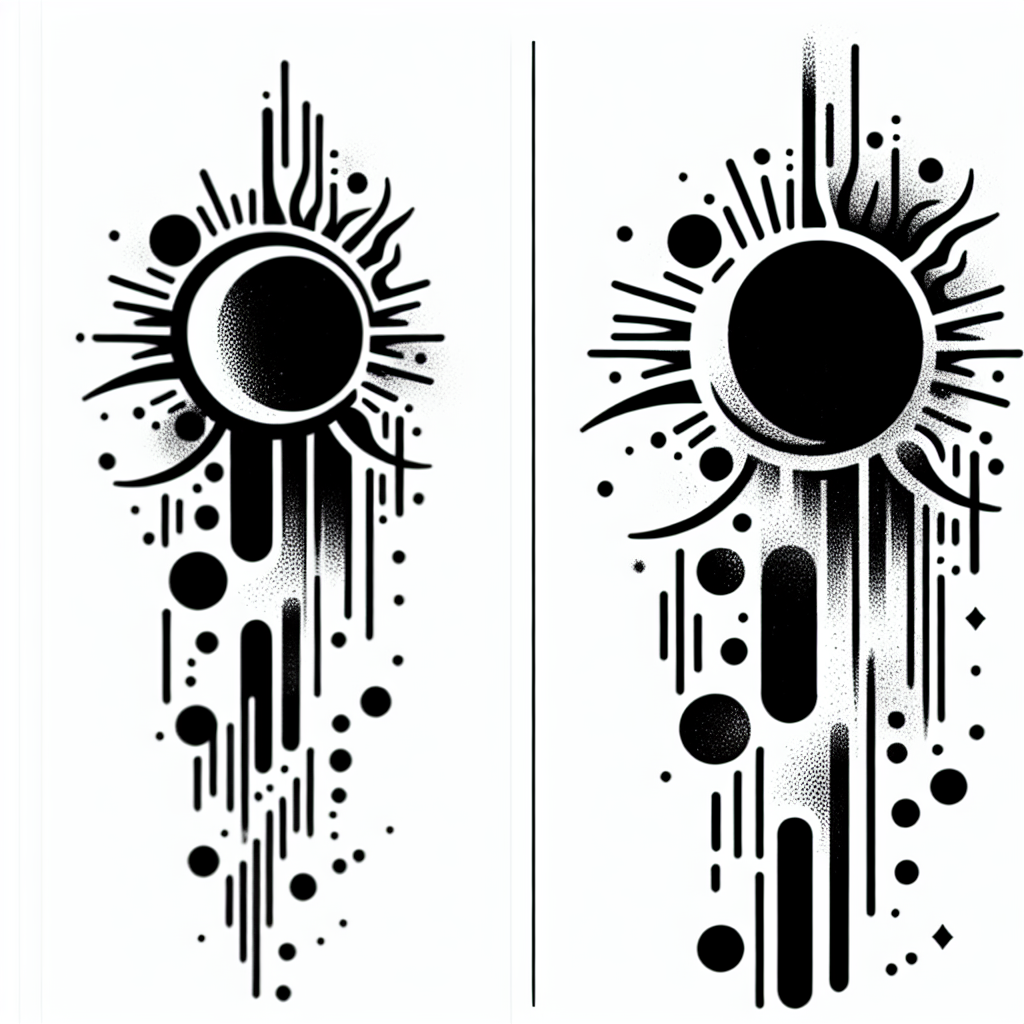 Abstract "Shinning sun" Tattoo Design