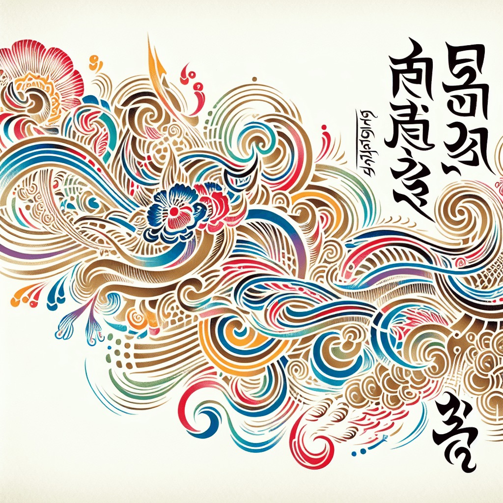 Japanese "Om mane padme humn in Ranjana script" Tattoo Design