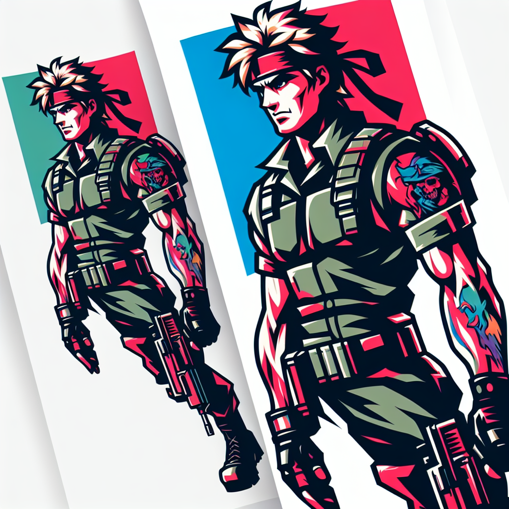 Anime "A soldier" Tattoo Design