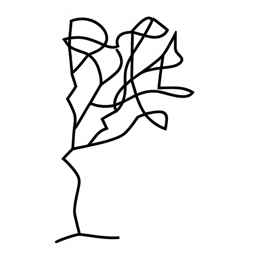 Single line "tree" Tattoo Design