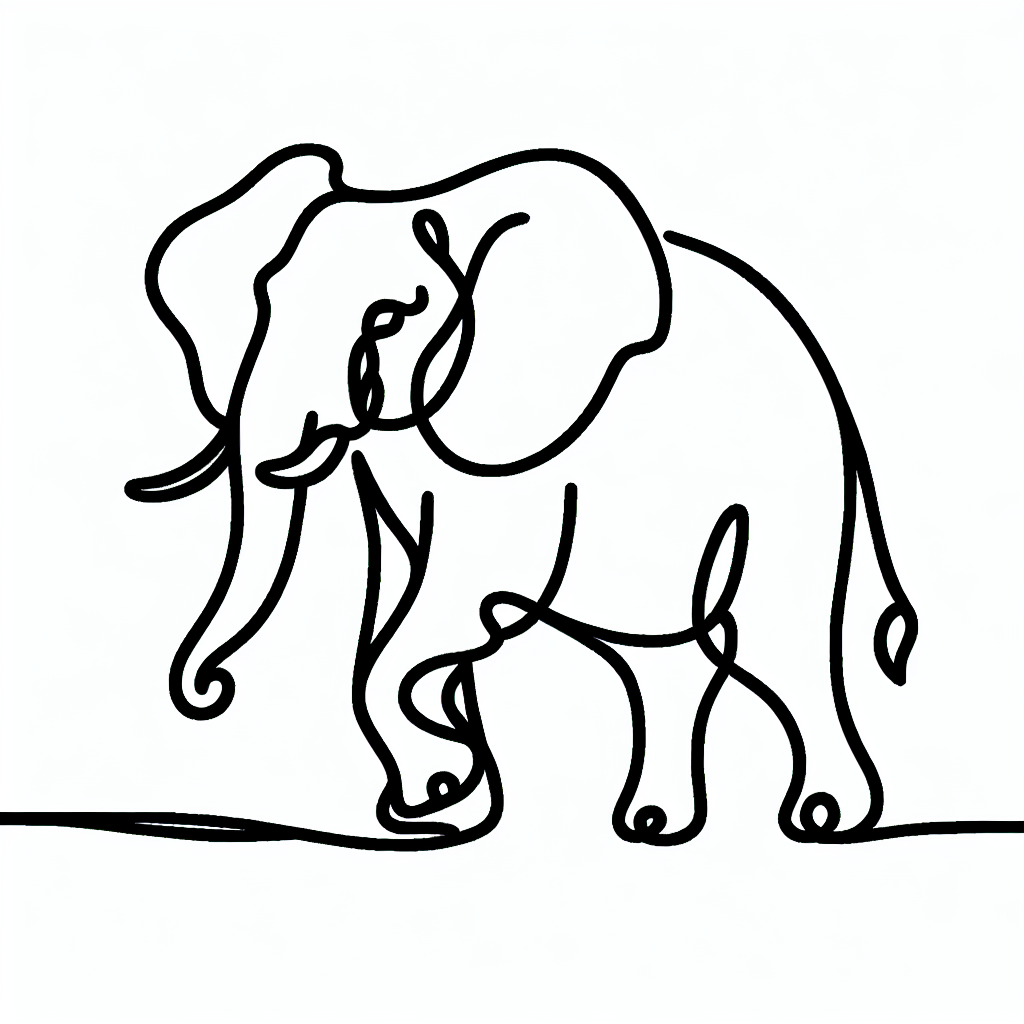 Elephants Thin Line