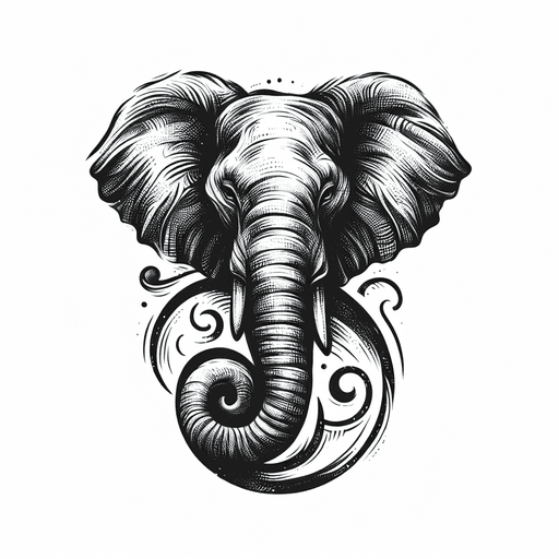 Sketch "elephant" Tattoo Design