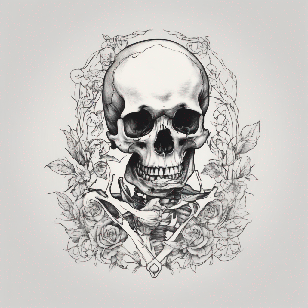 Sketch "skeleton" Tattoo Design