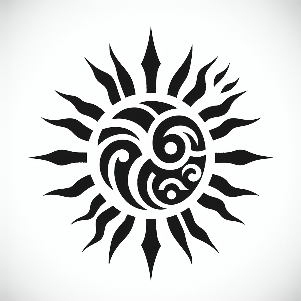 Tribal "Sun" Tattoo Design