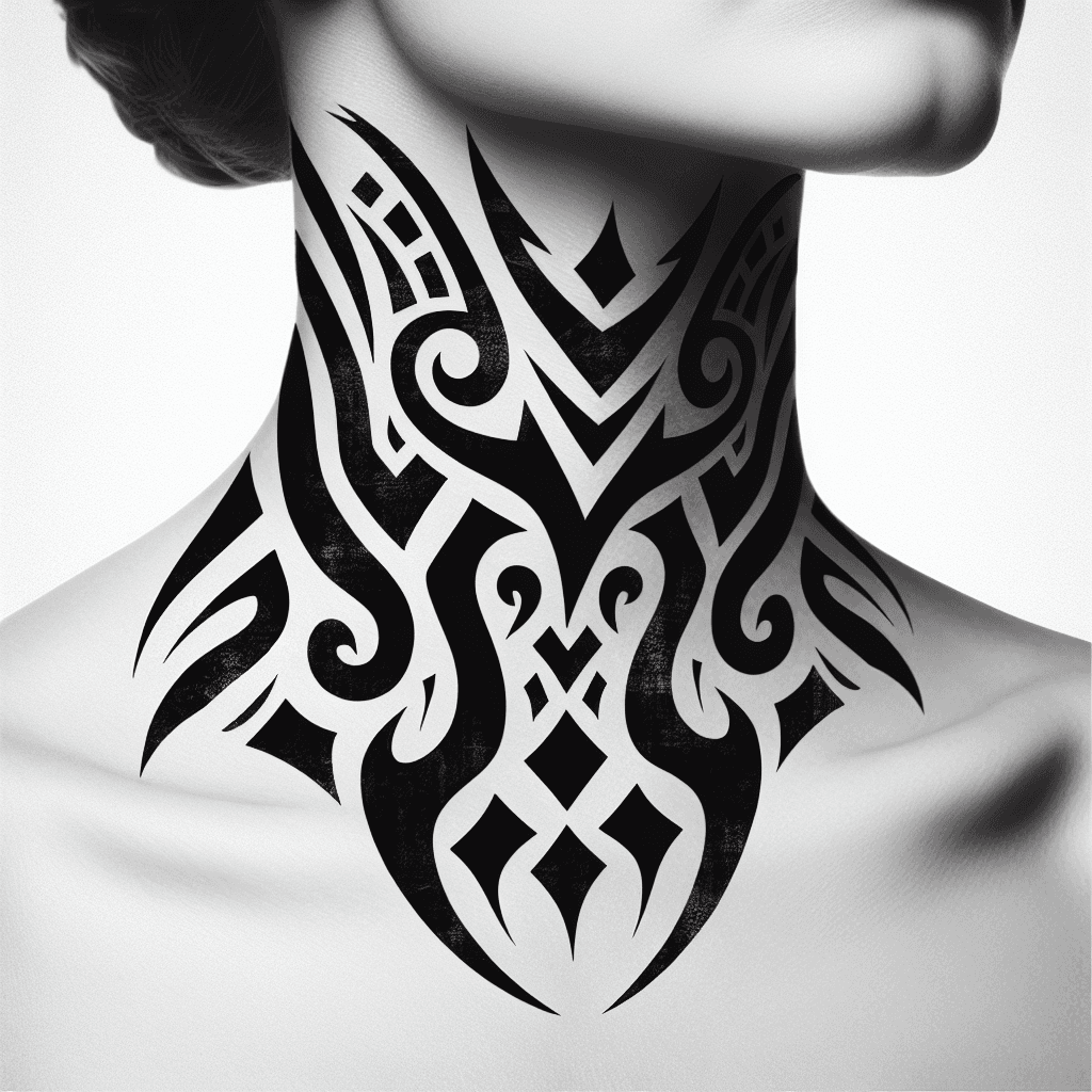 Tribal "neck tattoo" Tattoo Design