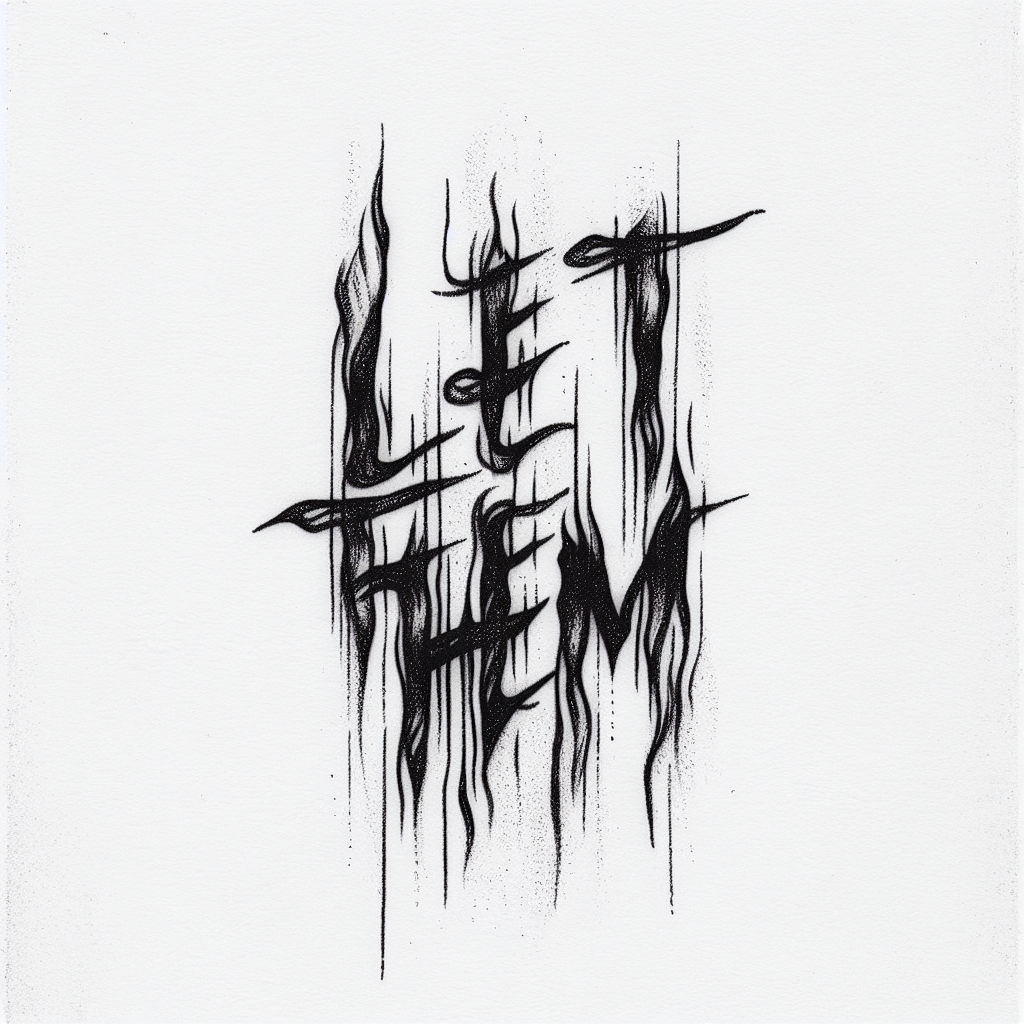 Sketch "Let them" Tattoo Design
