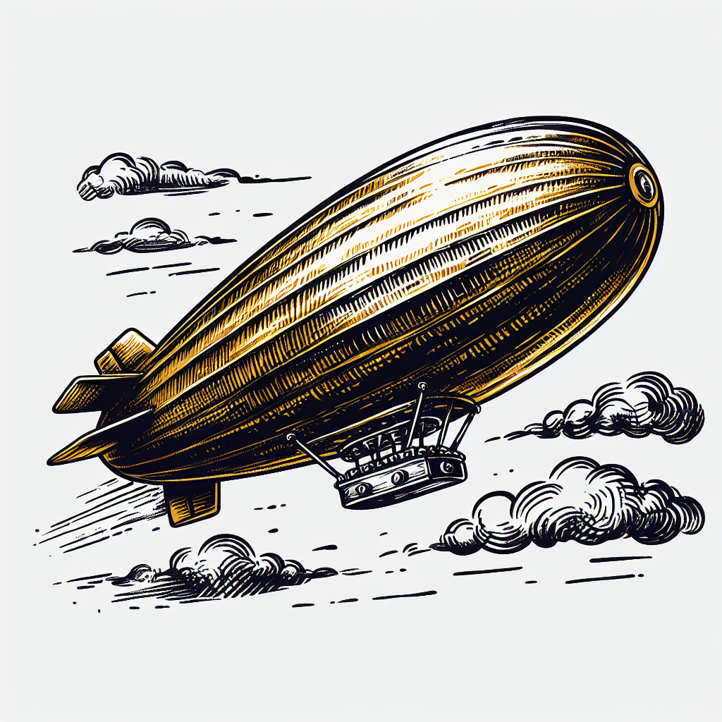Sketch "a gold zeppelin" Tattoo Design