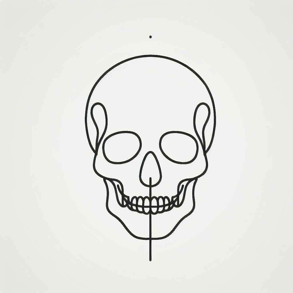 Skull Thin Line