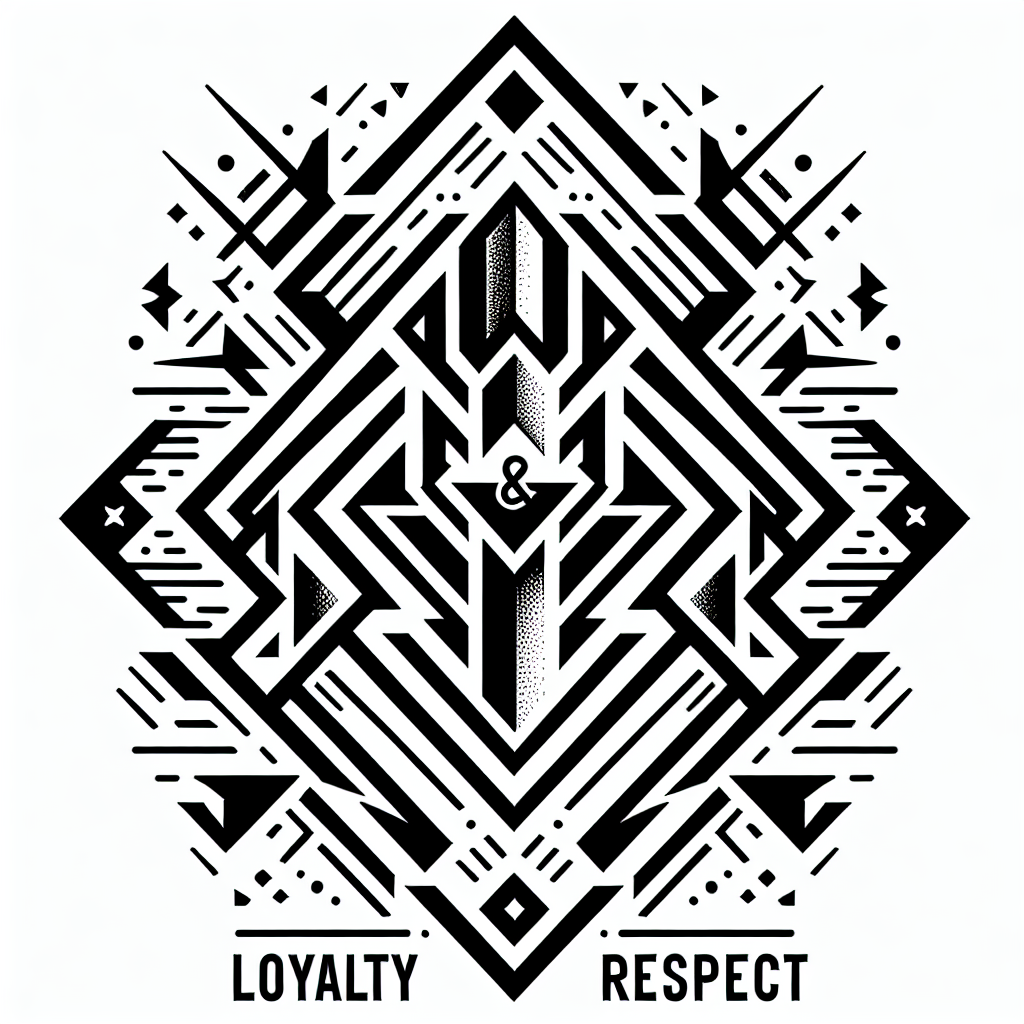 Geometric "Loyalty & Respect" Tattoo Design