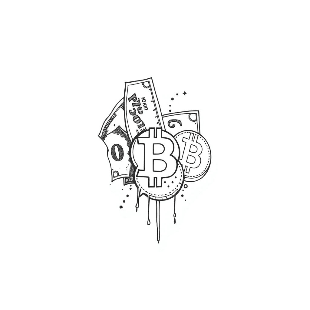 Quiero Realizar Un Tatuaje En El Antebrazo Que Refleje Dinero Poder Para Ello Quiero Utilizar Billetes De Dolar Euro Y Peso Colombiano Y La Representación Del Bitcoin